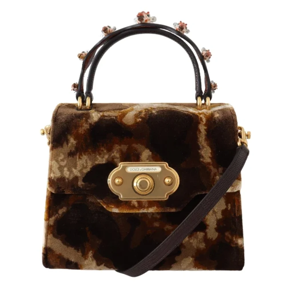 Dolce & Gabbana Pre-owned Fabric handbags Brown Dames