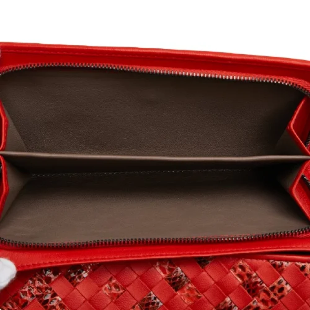 Bottega Veneta Vintage Pre-owned Leather wallets Red Dames
