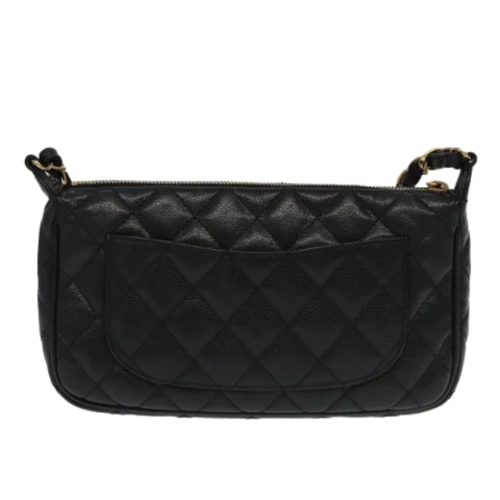 Chanel Vintage Pre-owned Leather shoulder-bags Black Dames