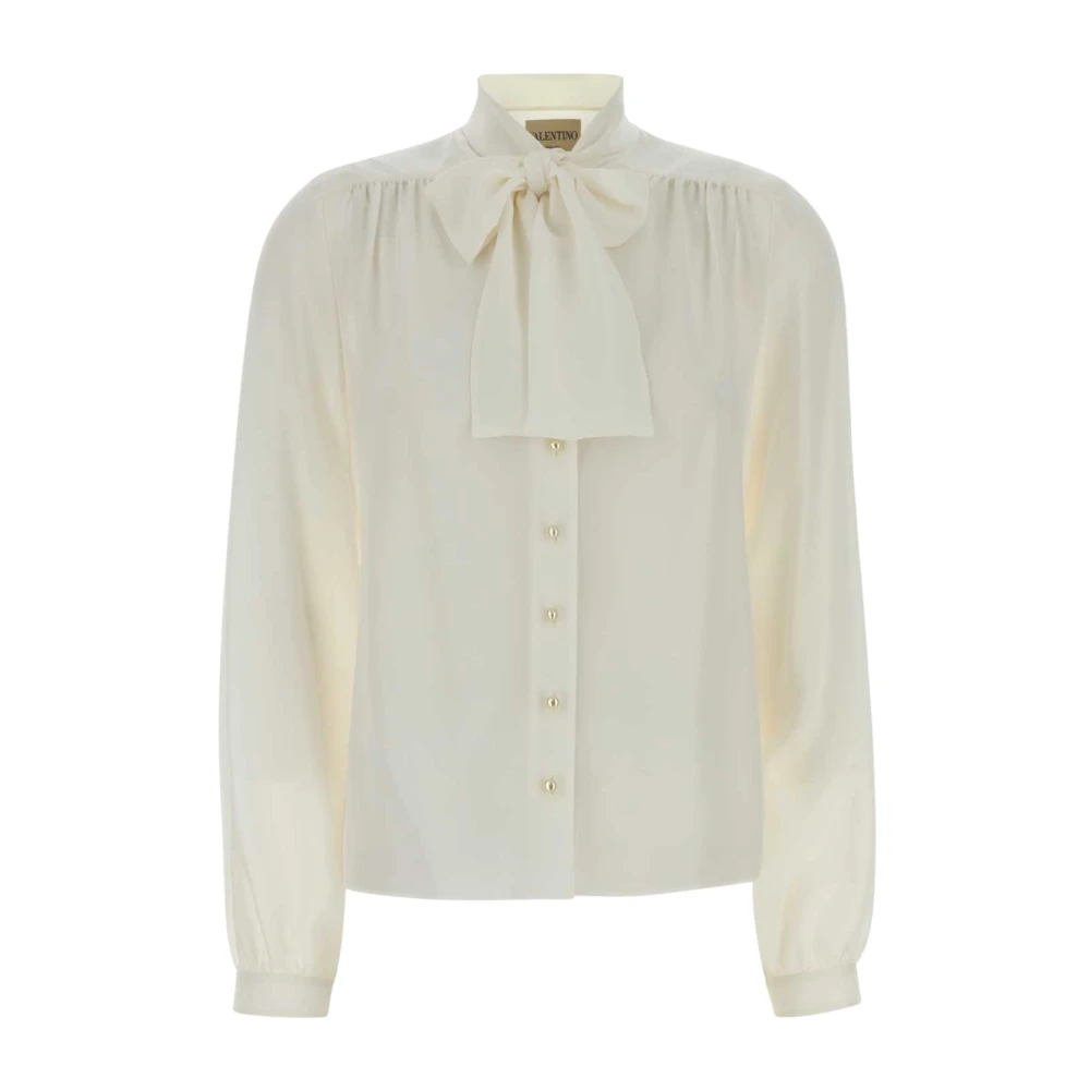 Valentino Garavani Women's White Crepe De Chine Shirt
