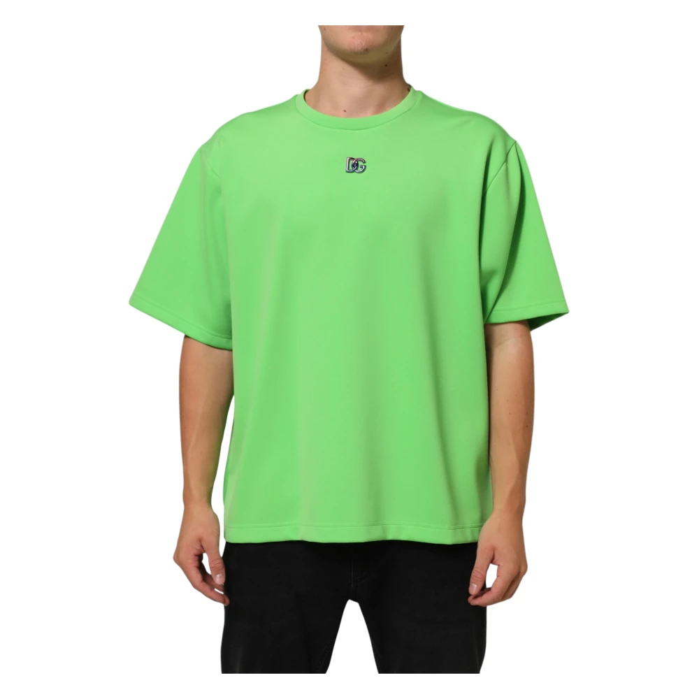 Dolce & Gabbana Men's Green Crew Neck Short Sleeves T-Shirt - T-Shirts - 4XL - Tops