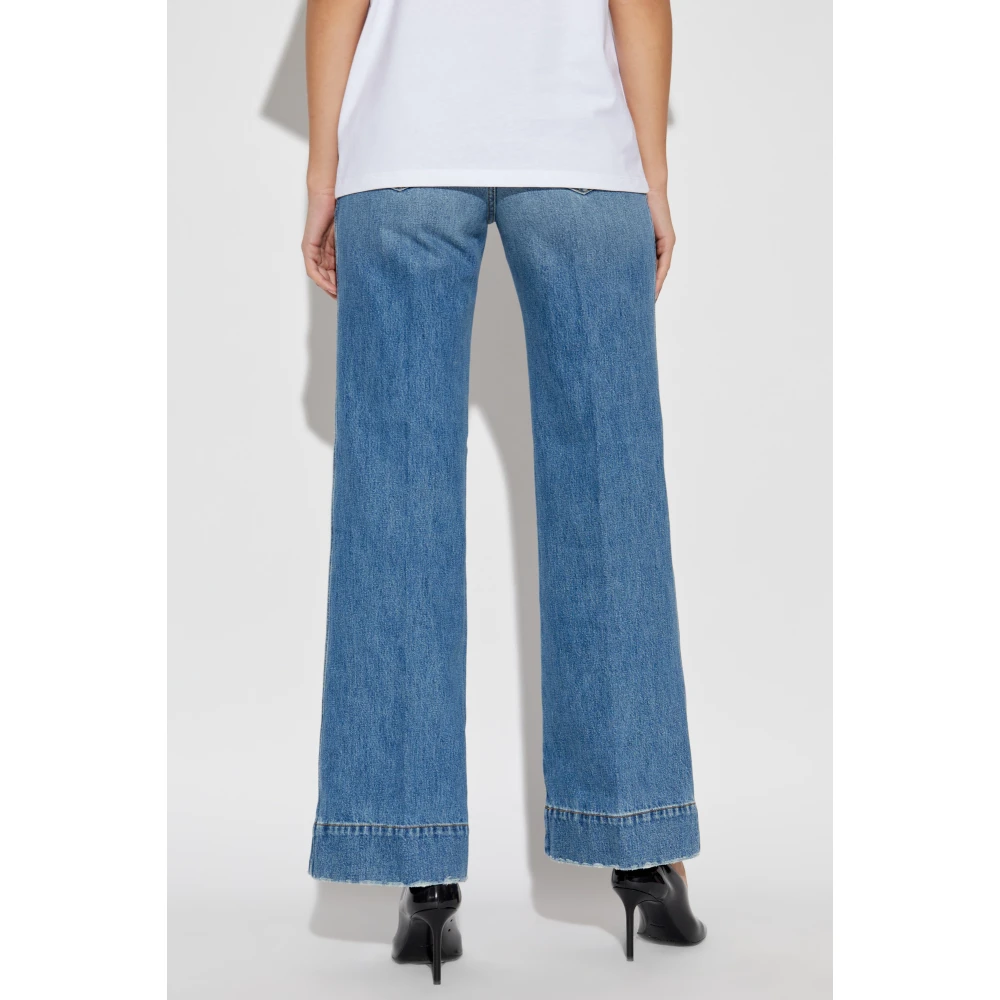 Victoria Beckham Jeans met logo Blue Dames