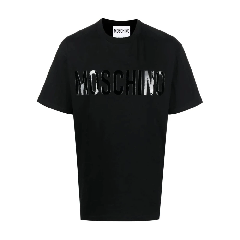 Moschino Logo Print T-Shirt - Storlek: 52 Black, Herr