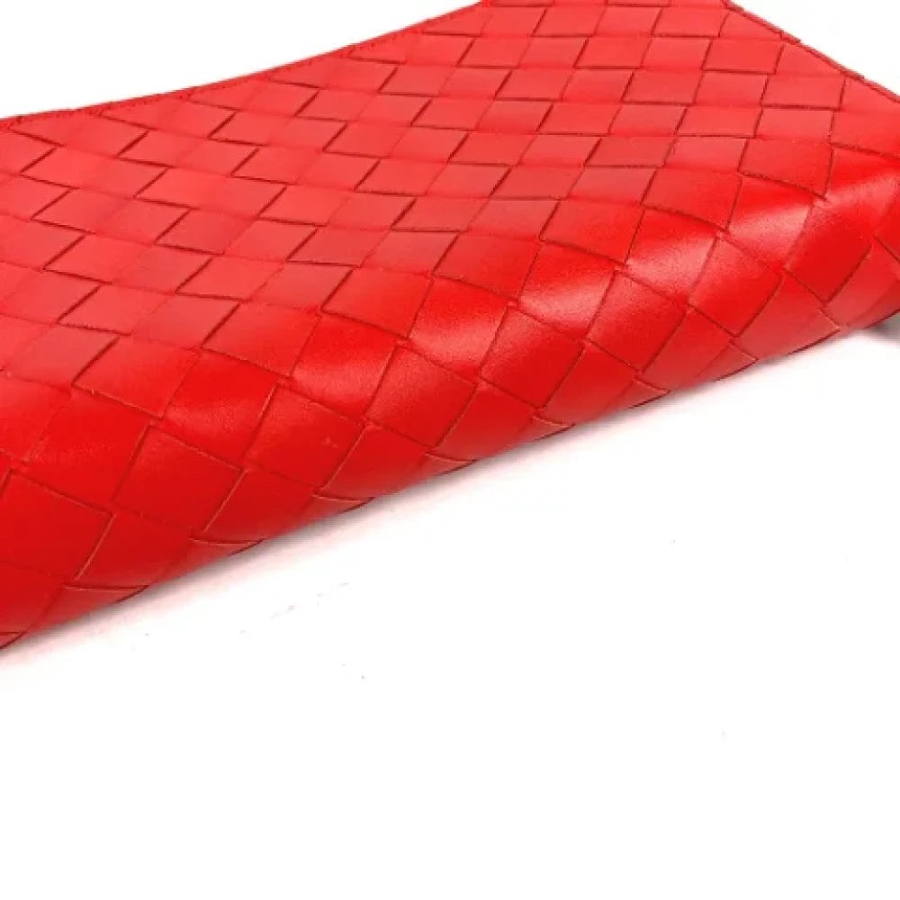 Bottega Veneta Vintage Pre-owned Leather clutches Red Dames
