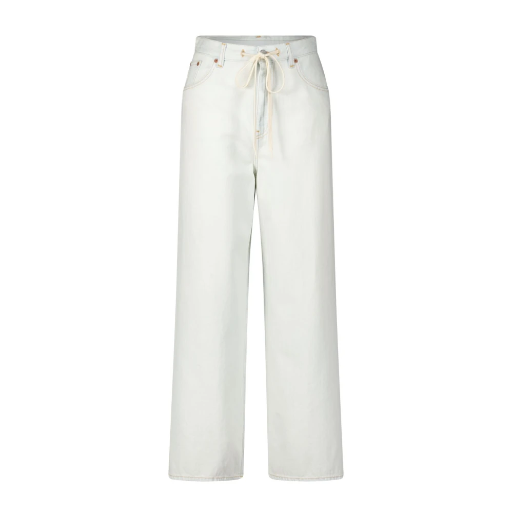 Maison Margiela Witte Relaxed Fit Jeans met Hoge Taille White Dames