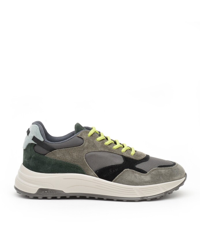 baskets-en-daim-vert-et-tissu