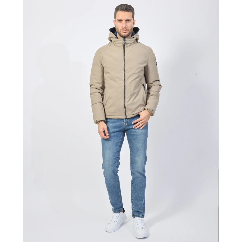 YES ZEE Heren Softshell Hoodie Jas Beige Heren