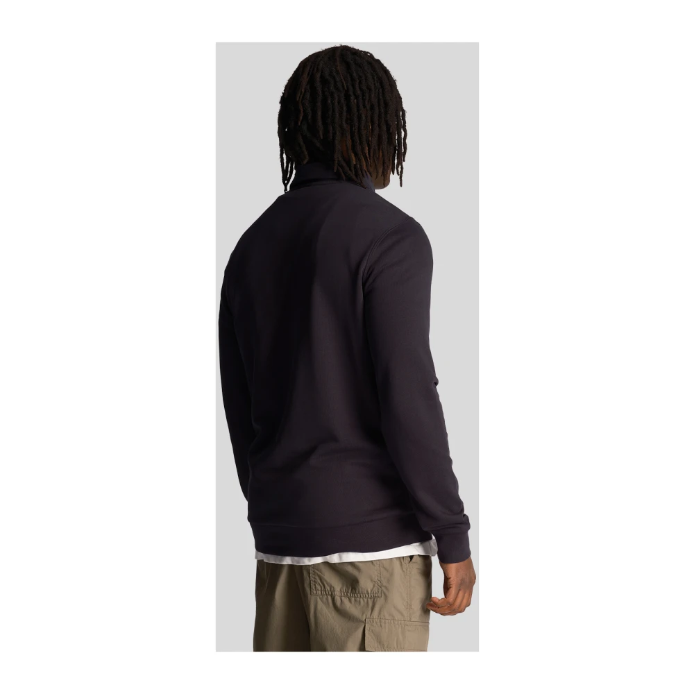 Lyle & Scott Geborduurde Sweatshirt met Kraag Blue Heren