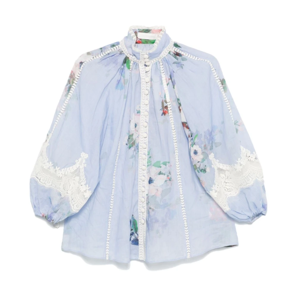 Zimmermann Lichtblauwe Overhemden Blue Dames
