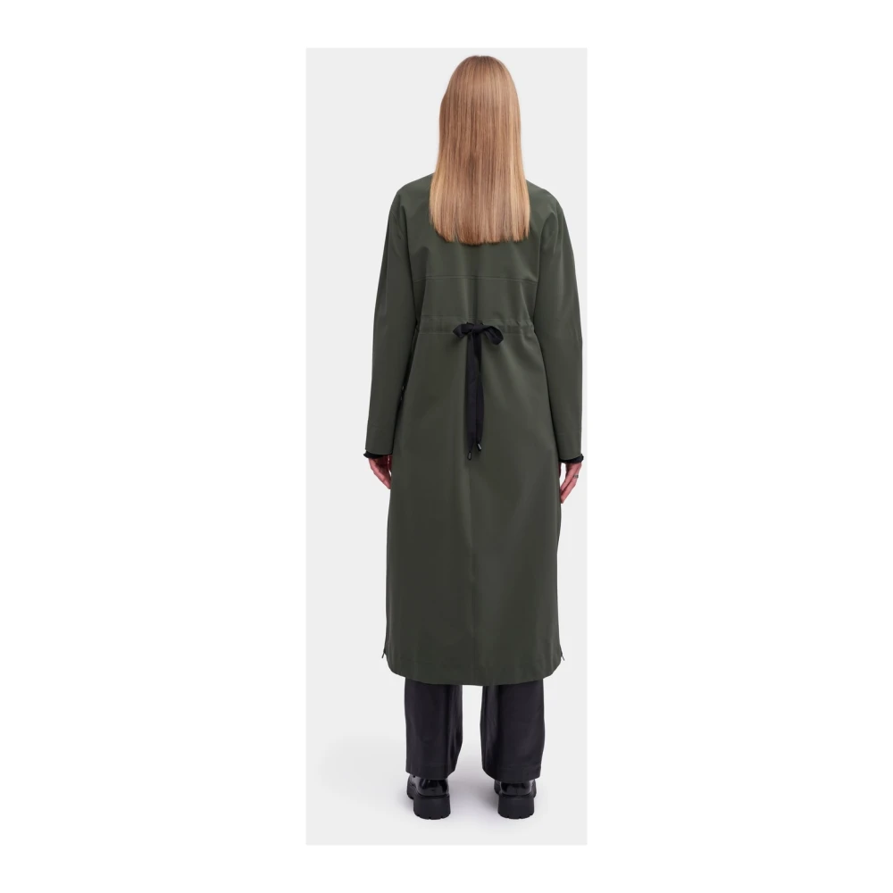 Stutterheim Matte Lange Regenjas met Aqua-Guard Zakken Green Dames