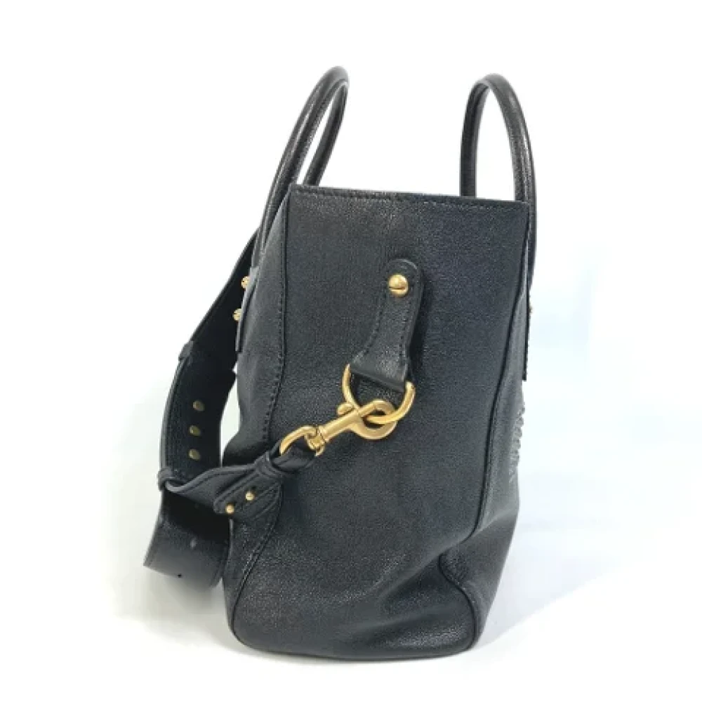Dior Vintage Pre-owned Leather dior-bags Black Dames