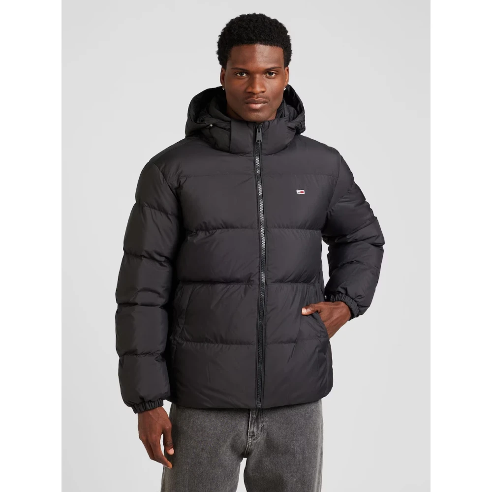 Tommy Jeans Zwarte Dons Puffer Jas Black Heren