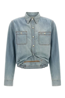 Omslagskappa i bomullsdenim