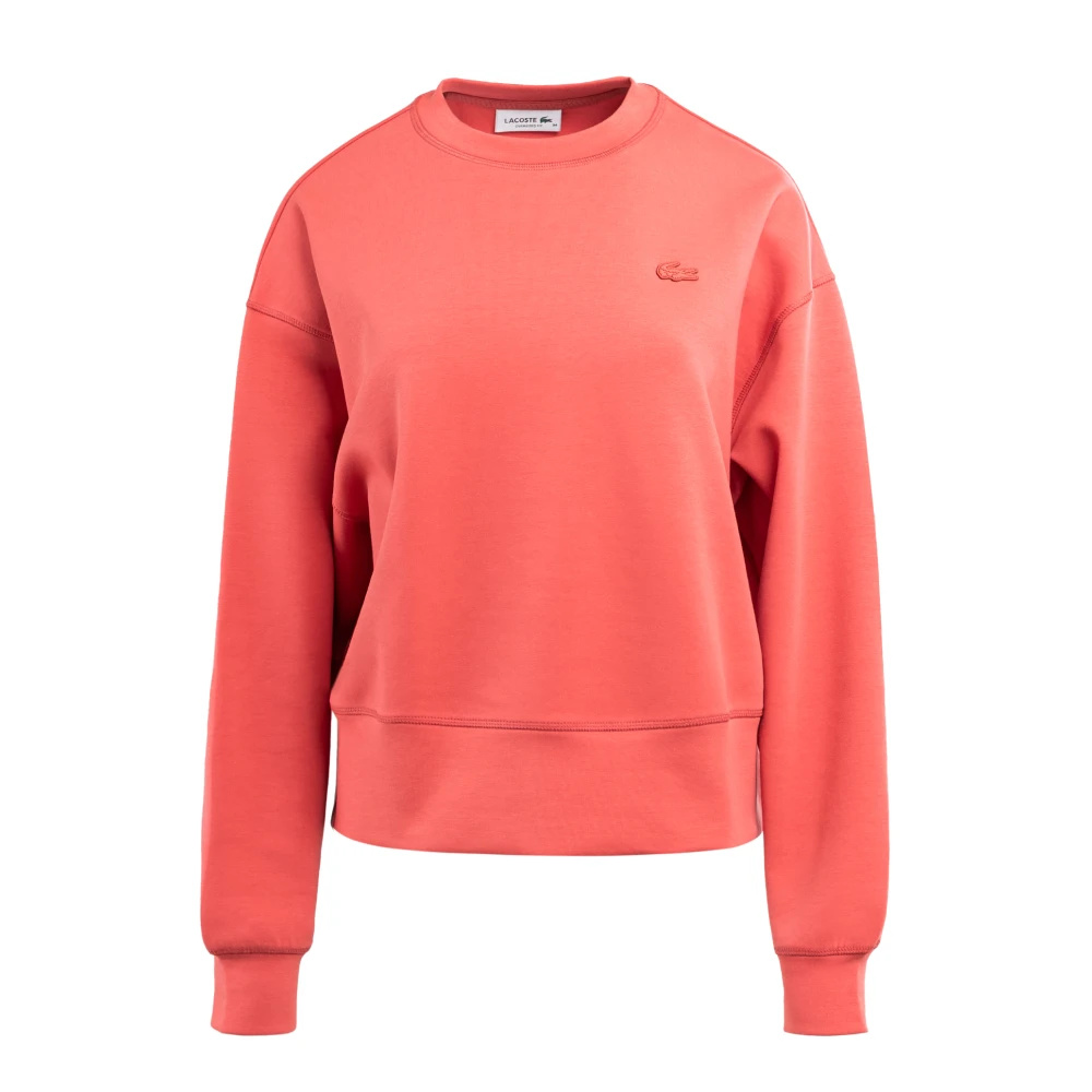 Lacoste Vrouw Rood Hoodies & Sweatvesten Dames, L, Stijlvol Sweatshirt
