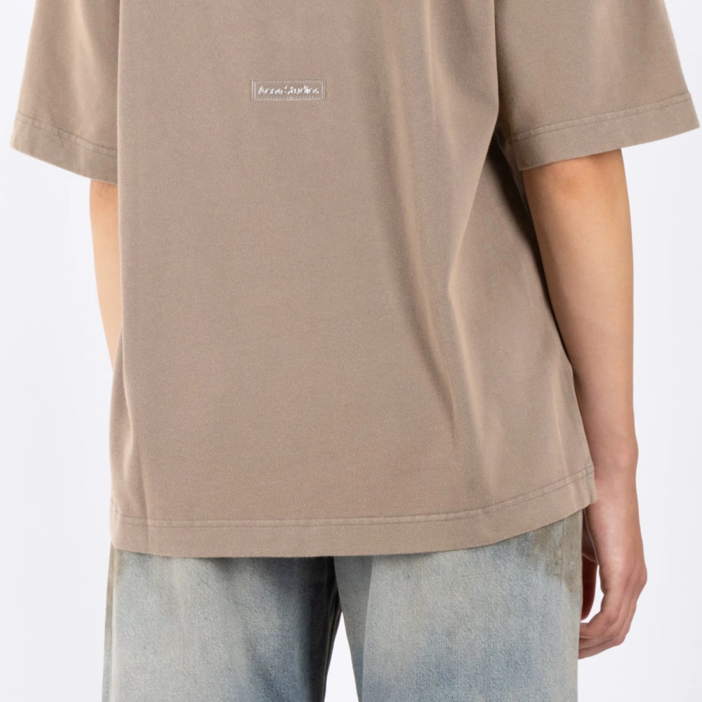 Acne Studios Bruine T-shirt met relaxte pasvorm Brown Dames
