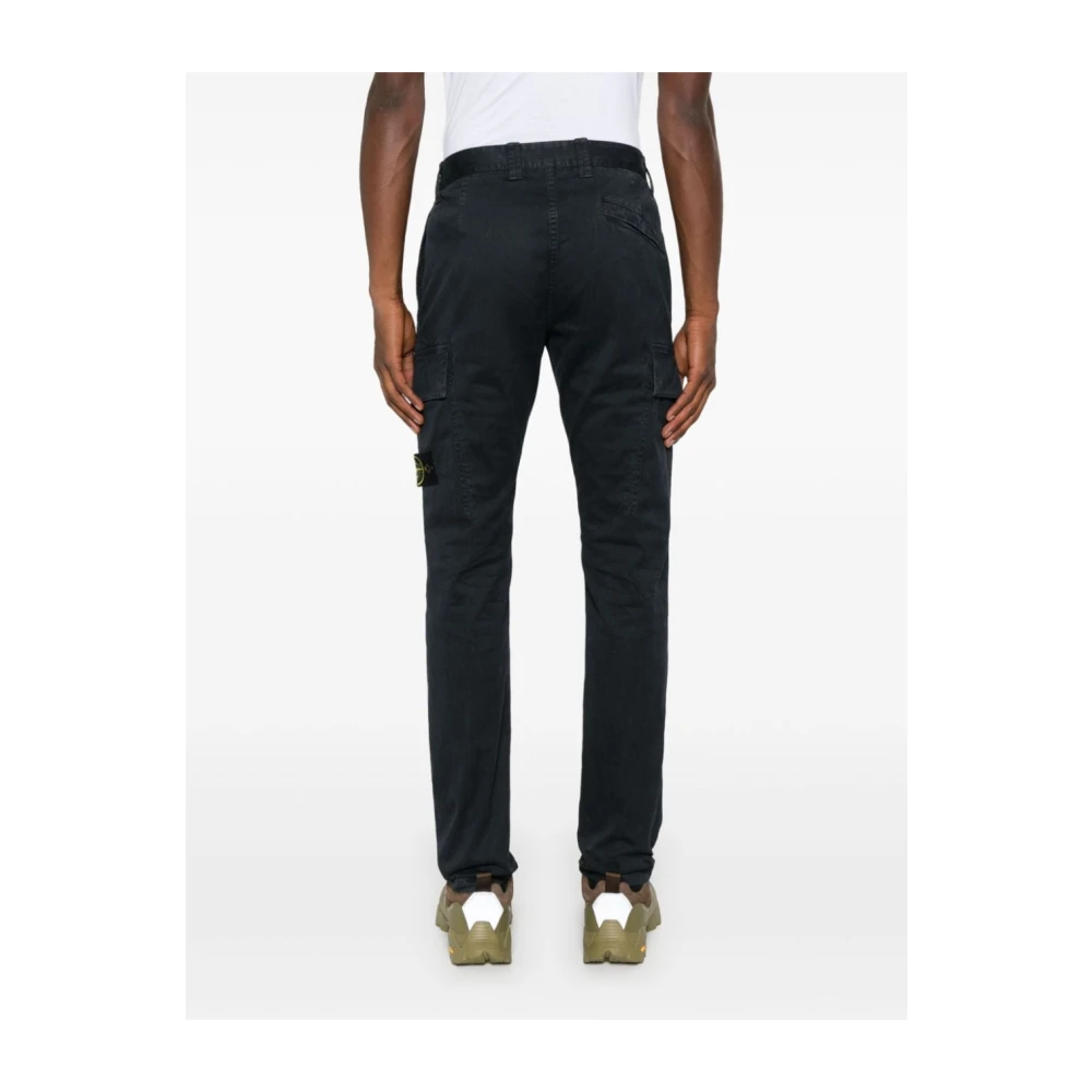 Stone Island Cargo Broek in Zwart Black Heren