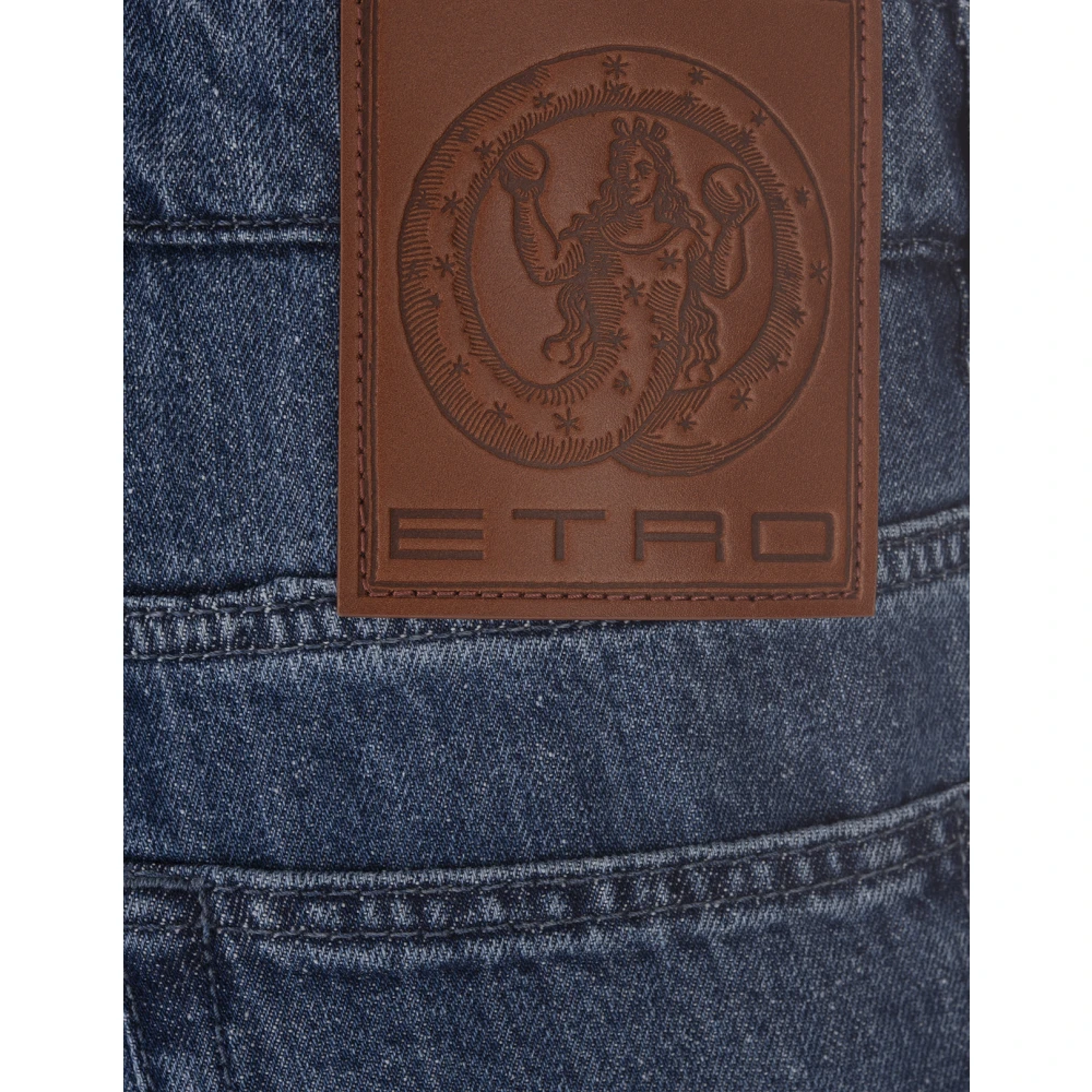 ETRO Slim-Fit Blauwe Denim Jeans Blue Heren