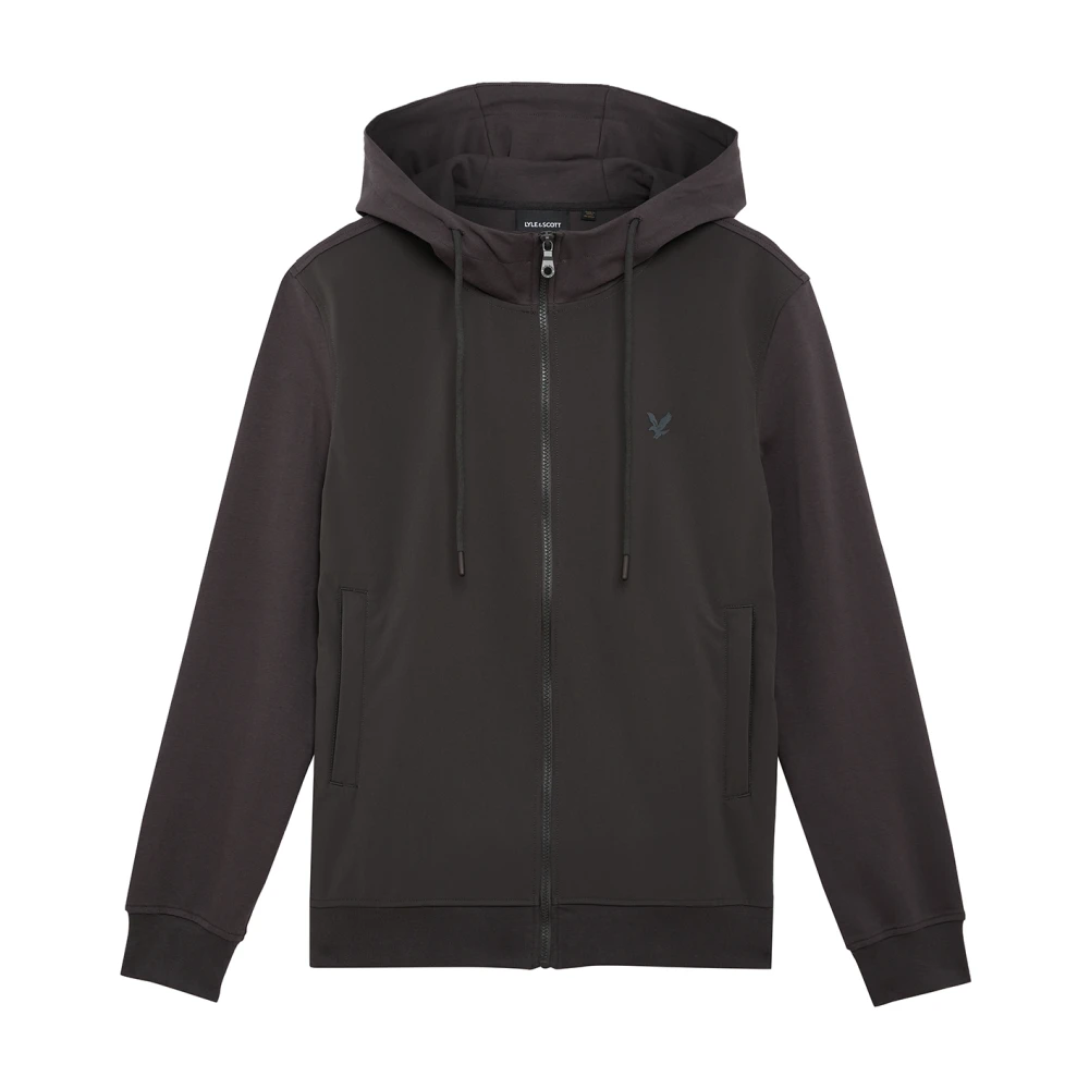 Lyle & Scott Middenlaag Softshell Hybrid Rits Door Hoodie Gray Heren