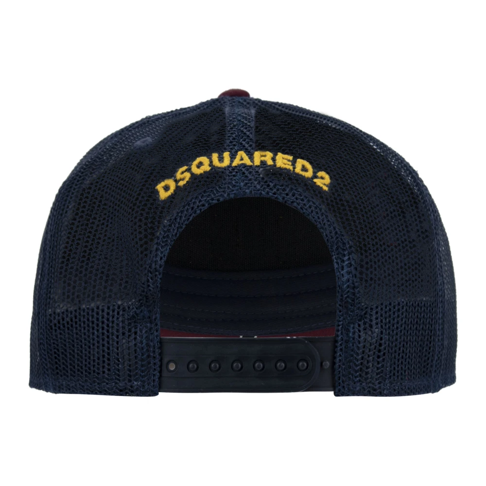 Dsquared2 Geborduurde baseballpet met gesp Red Unisex
