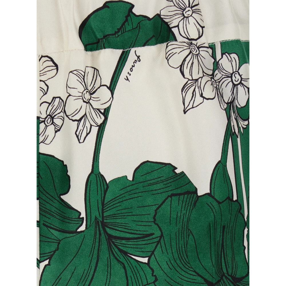 P.a.r.o.s.h. Bloemen Zijden Multicolor Broek Vrouw Green Dames