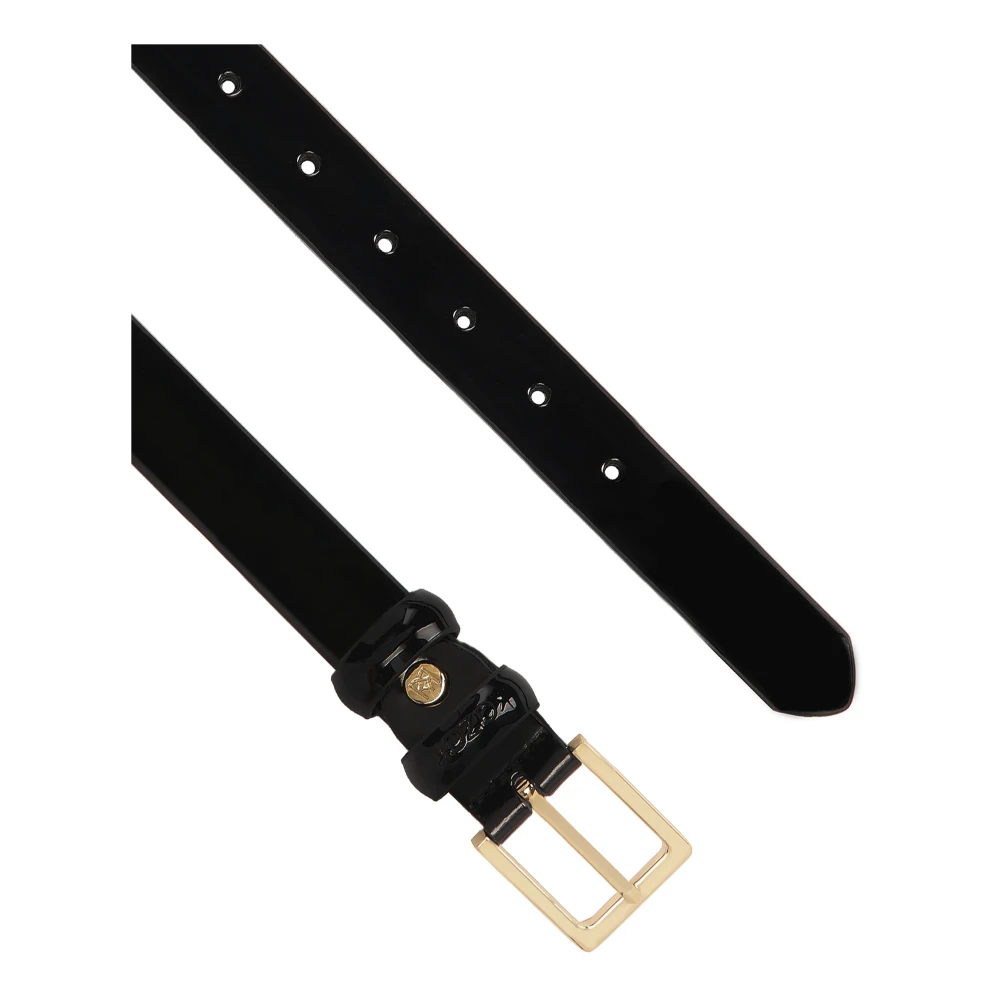 Kazar Smalle gelakte riem met een subtiel gesp Black Dames