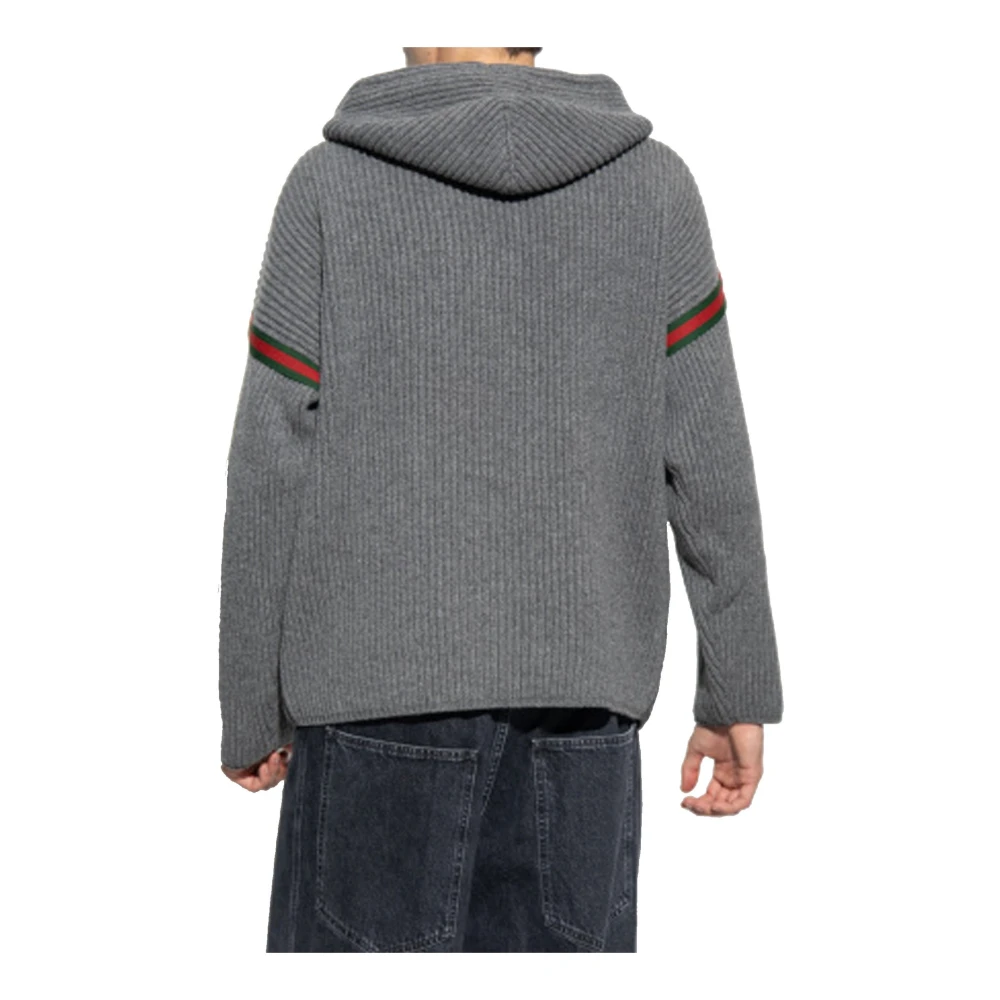 Gucci Wollen Sweatshirt met Rits Gray Heren