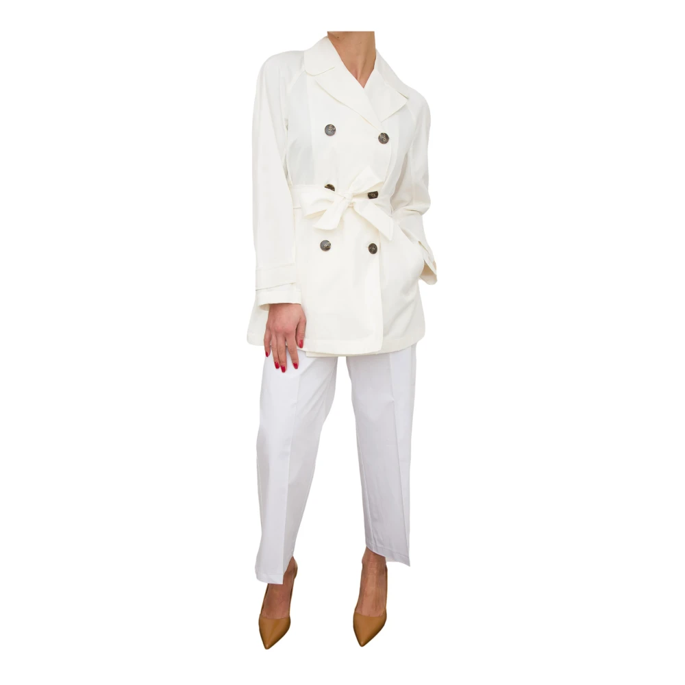 Marella Stijlvolle Trenchcoat voor Vrouwen White Dames
