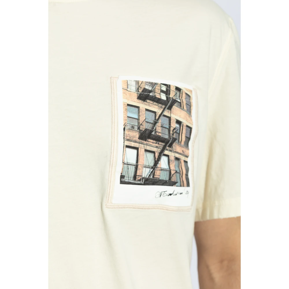 Helmut Lang T-shirt met zak Beige Heren