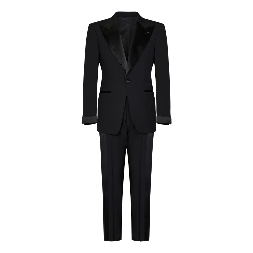 Tom Ford Men's Black Single-Breasted Blazer And Trousers