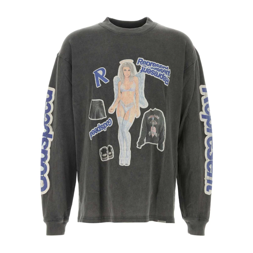 Represent Stijlvolle Donkergrijze Katoenen T-shirt Gray Heren