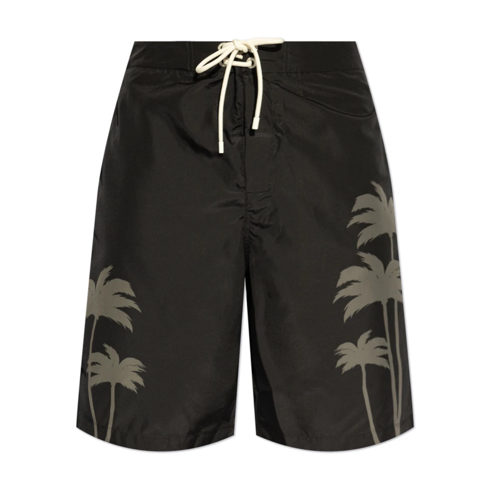 Palm Angels Zwemshorts met print Black Heren