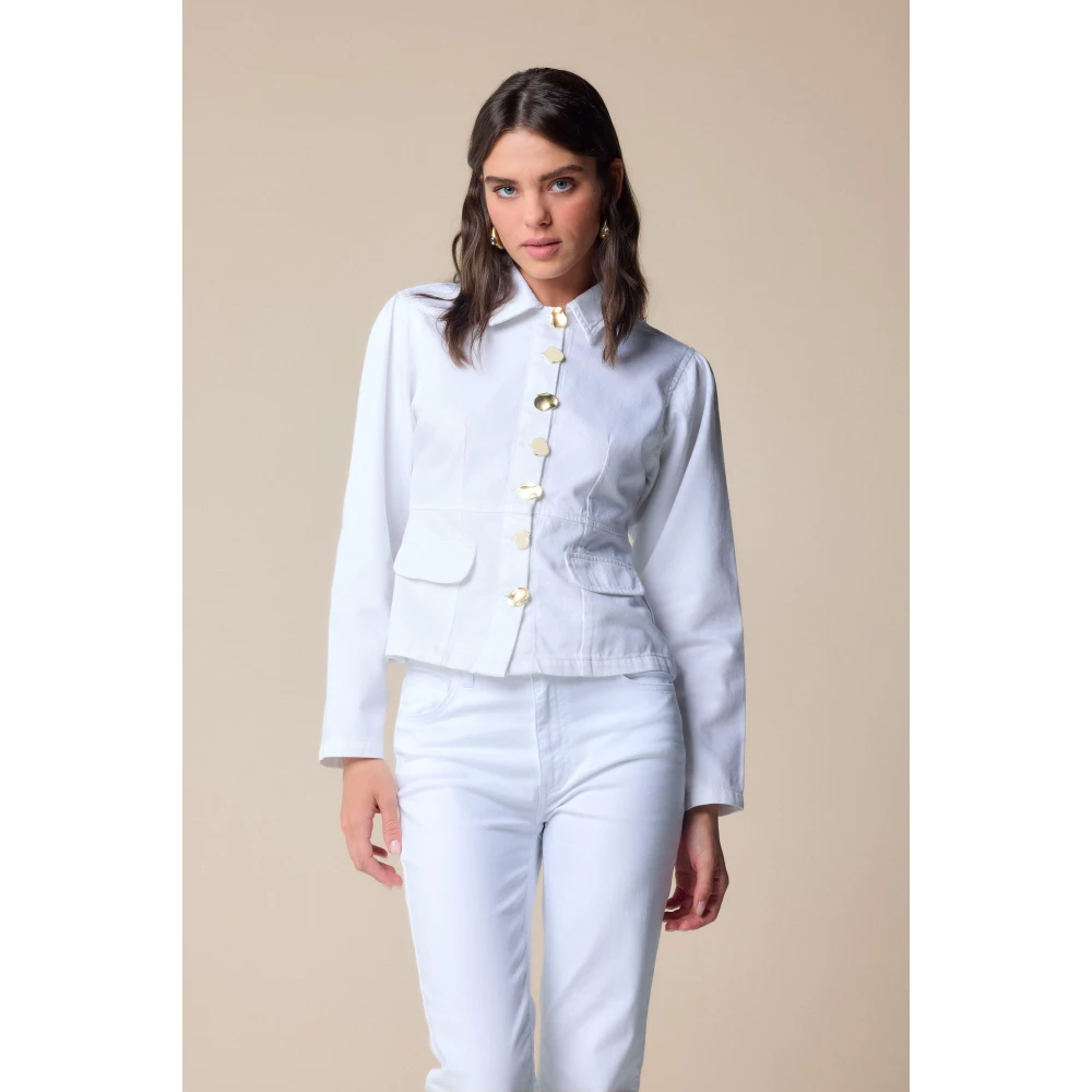 Kocca Stijlvolle Denimjassen voor jou White Dames