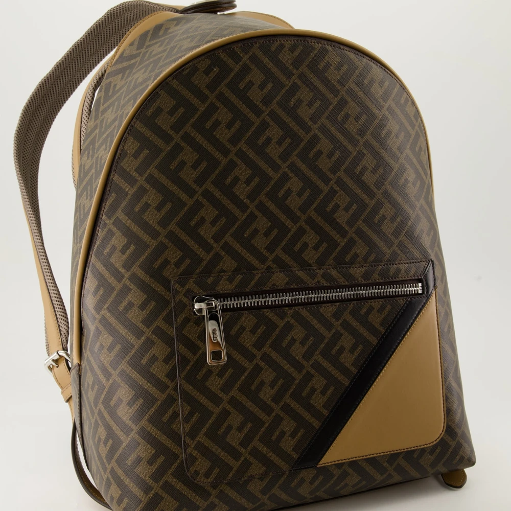 Fendi Diagonale Spijker Rugzak Brown Heren
