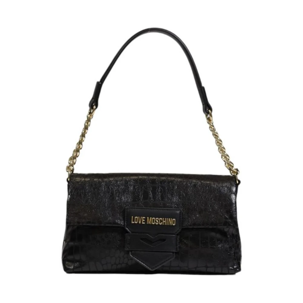 Love Moschino Stijlvolle Polyurethaan Handtas Dames Collectie Black Dames