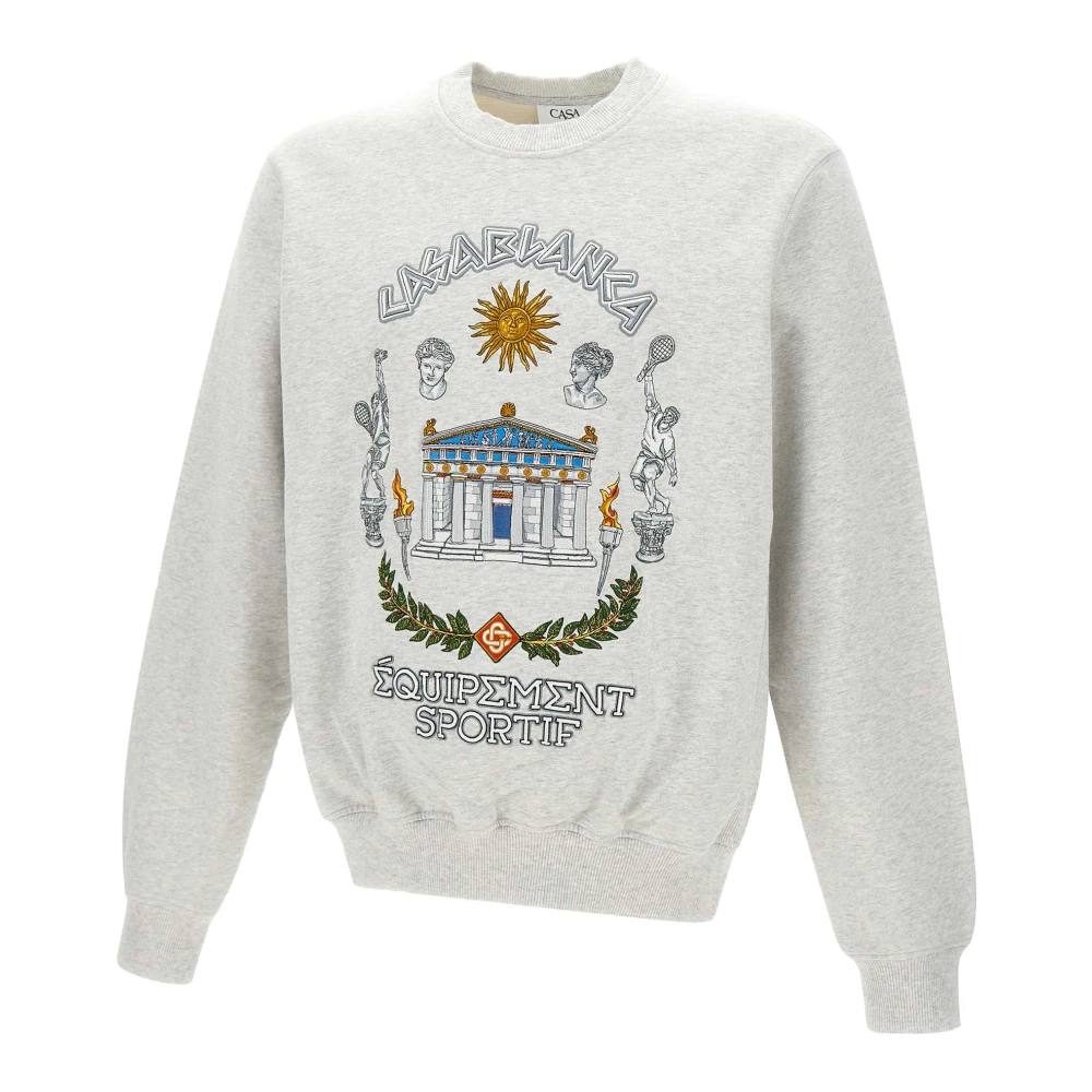 Casablanca Sportieve Grijze Sweatshirt met Multicolor Logo Gray Heren