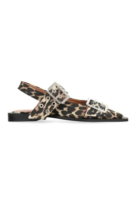 Feminina tyg-pumps med slingback-rem
