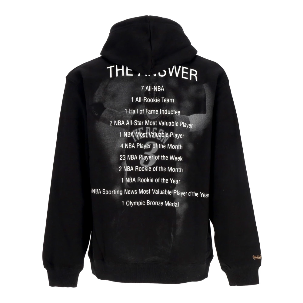 Mitchell & Ness NBA Premium Fleece Vintage Logo Hoodie Black Heren