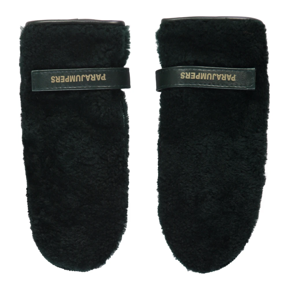Parajumpers Shearling Leren Handschoenen met Verstelbare Band Green Unisex