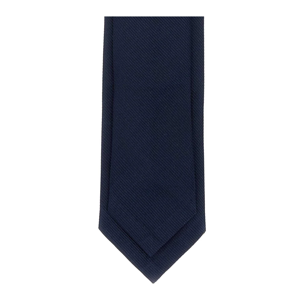 Thom Browne Middernachtblauwe Zijden Stropdas Blue Heren