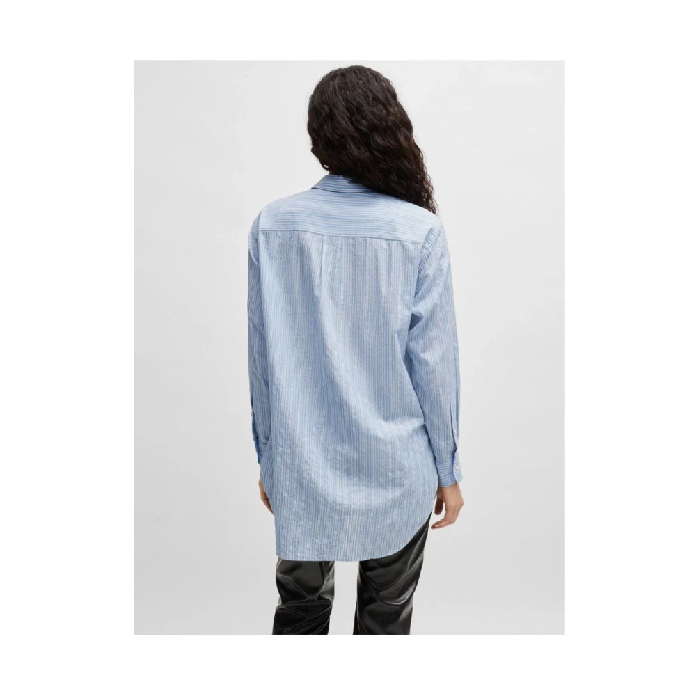 Boss Orange Stijlvolle Shirt voor Mannen Blue Dames
