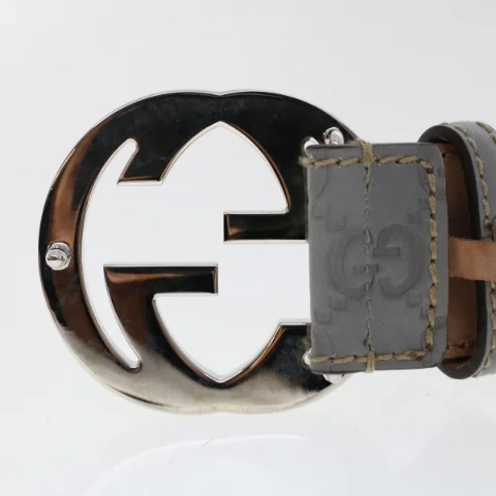 Gucci Vintage Pre-owned Canvas belts Gray Dames