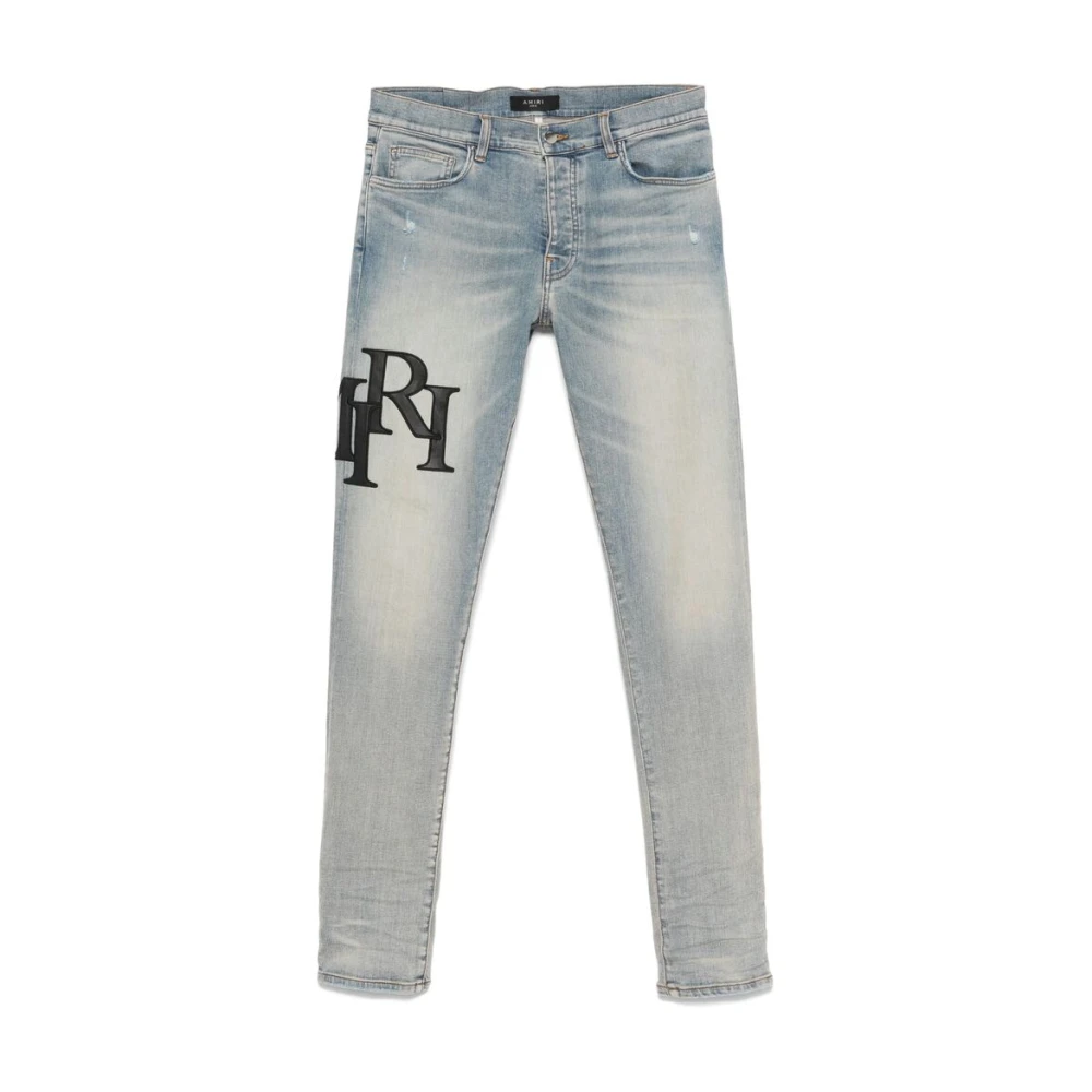 Amiri Lichtblauwe Klassieke Knoopsluiting Jeans Blue Heren