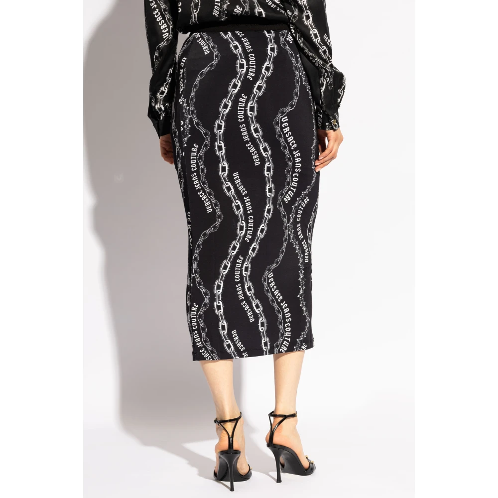Versace Jeans Couture Rok met logo Black Dames