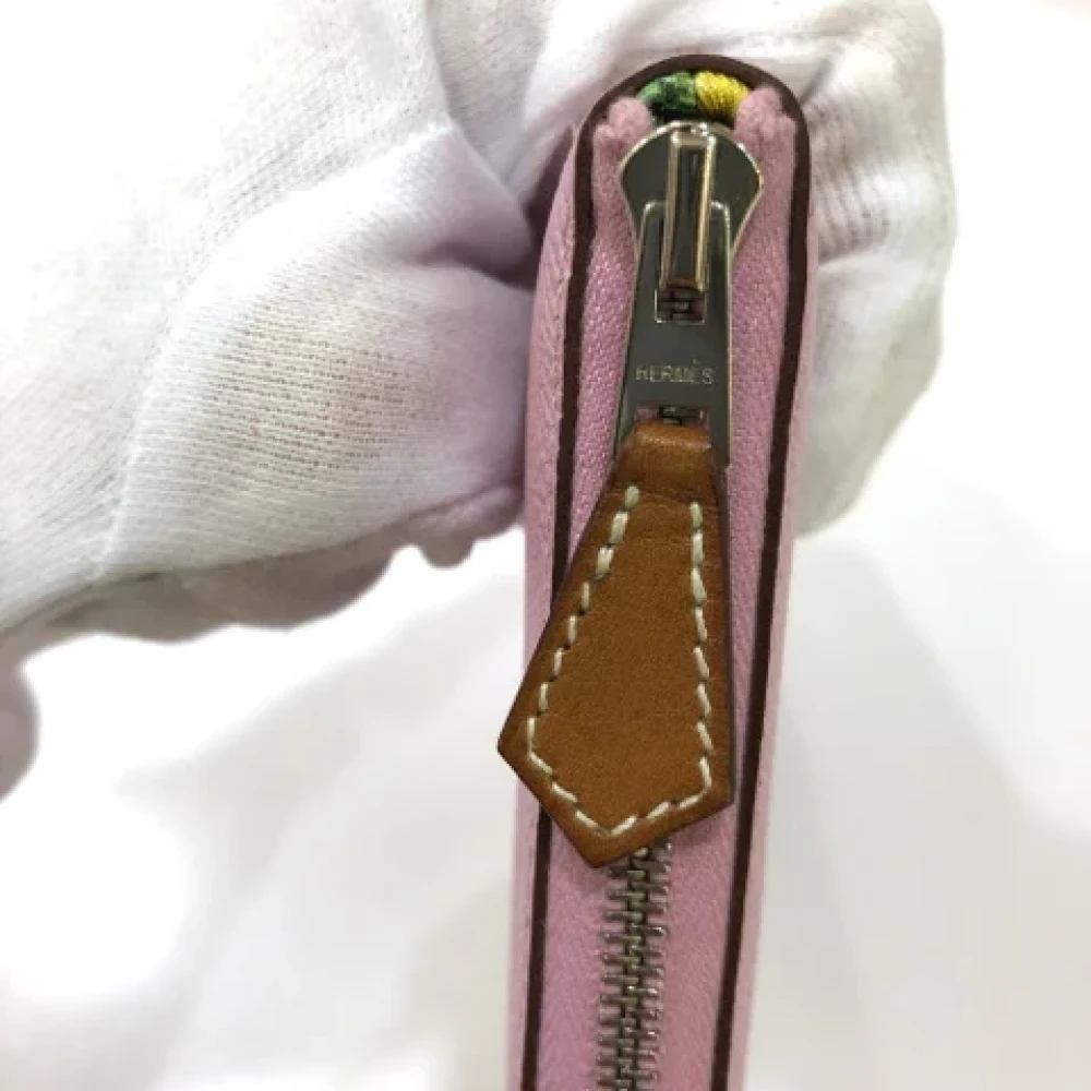 Hermès Vintage Pre-owned Leather wallets Pink Dames