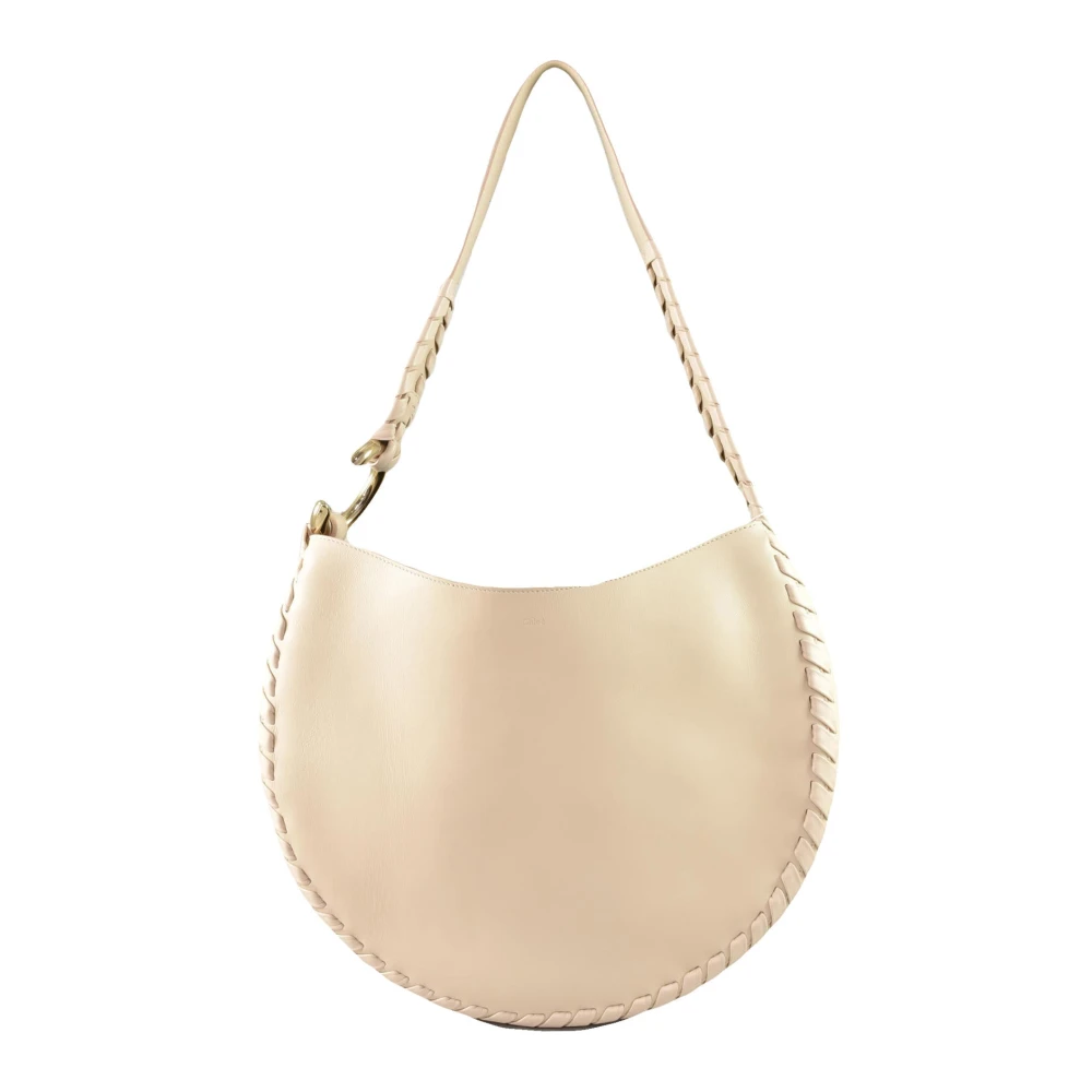 Chloé Leren Schoudertas Beige Dames