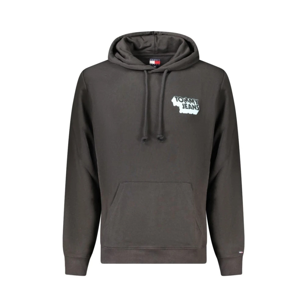 Tommy Hilfiger Men's Black Hoodies, M, Cotton Hoodie With Logo