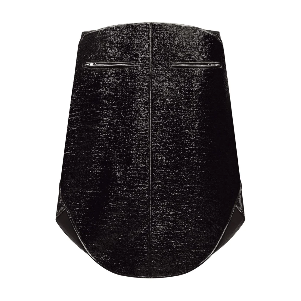 Courrèges Women's Black Circle Vinyl Skirt