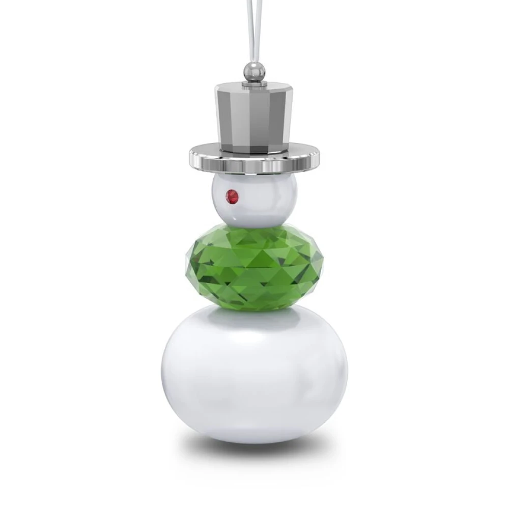 Swarovski Holiday Cheers Snowman Ornament White Dames
