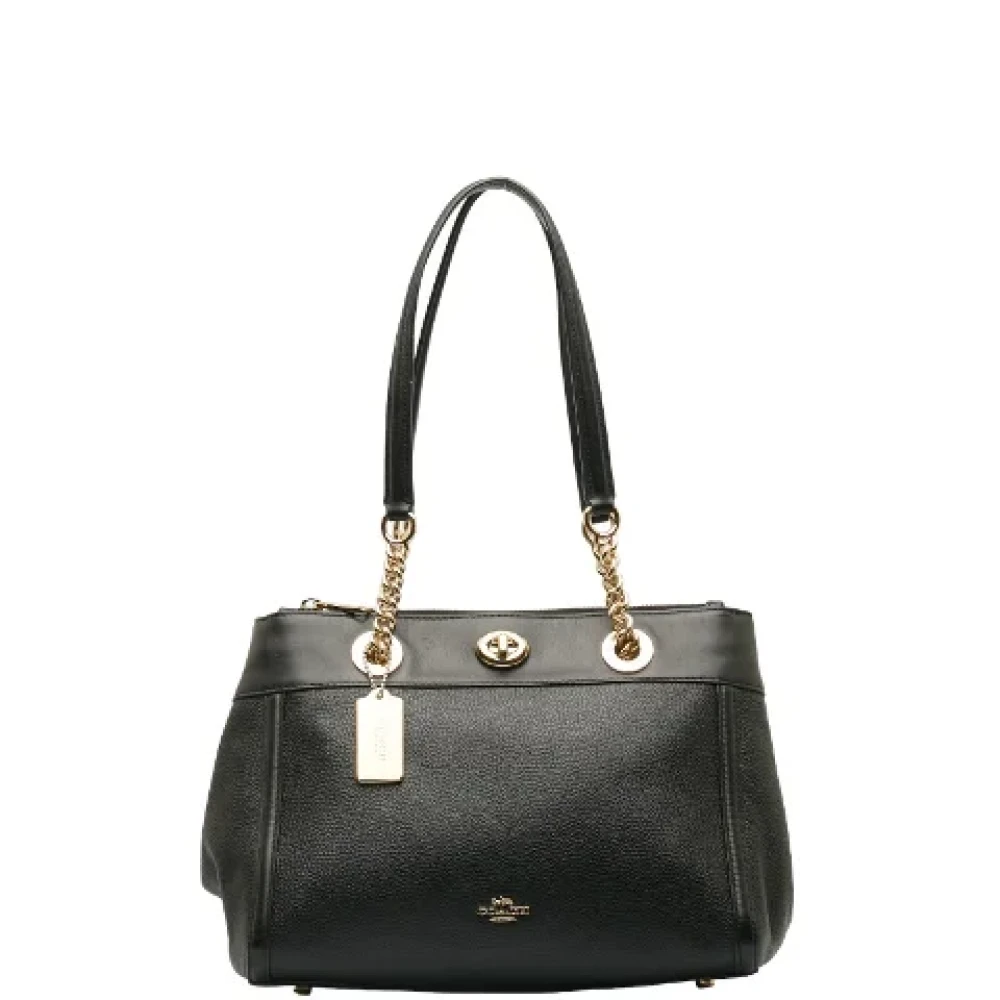 Coach Pre-owned Leather handbags Black Dames