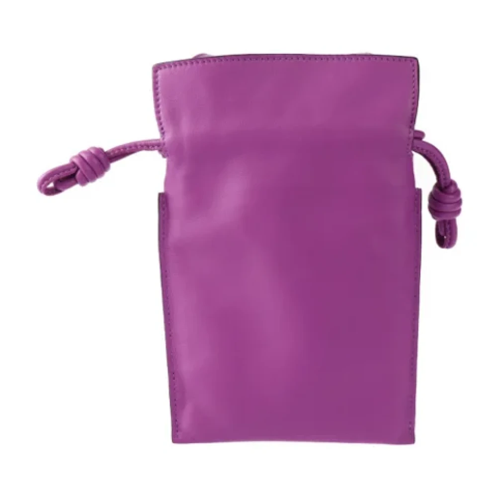 Loewe Pre-owned Leather crossbody-bags Purple Dames